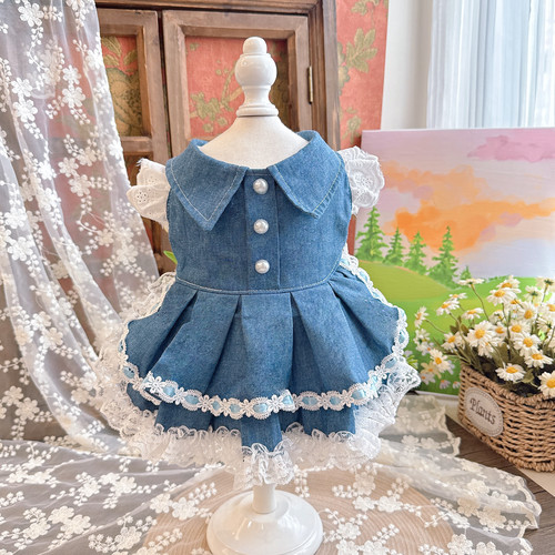 MZ原创*宠物衣服春秋款牛仔衣*小型犬博美马尔济斯猫咪狗狗衣服