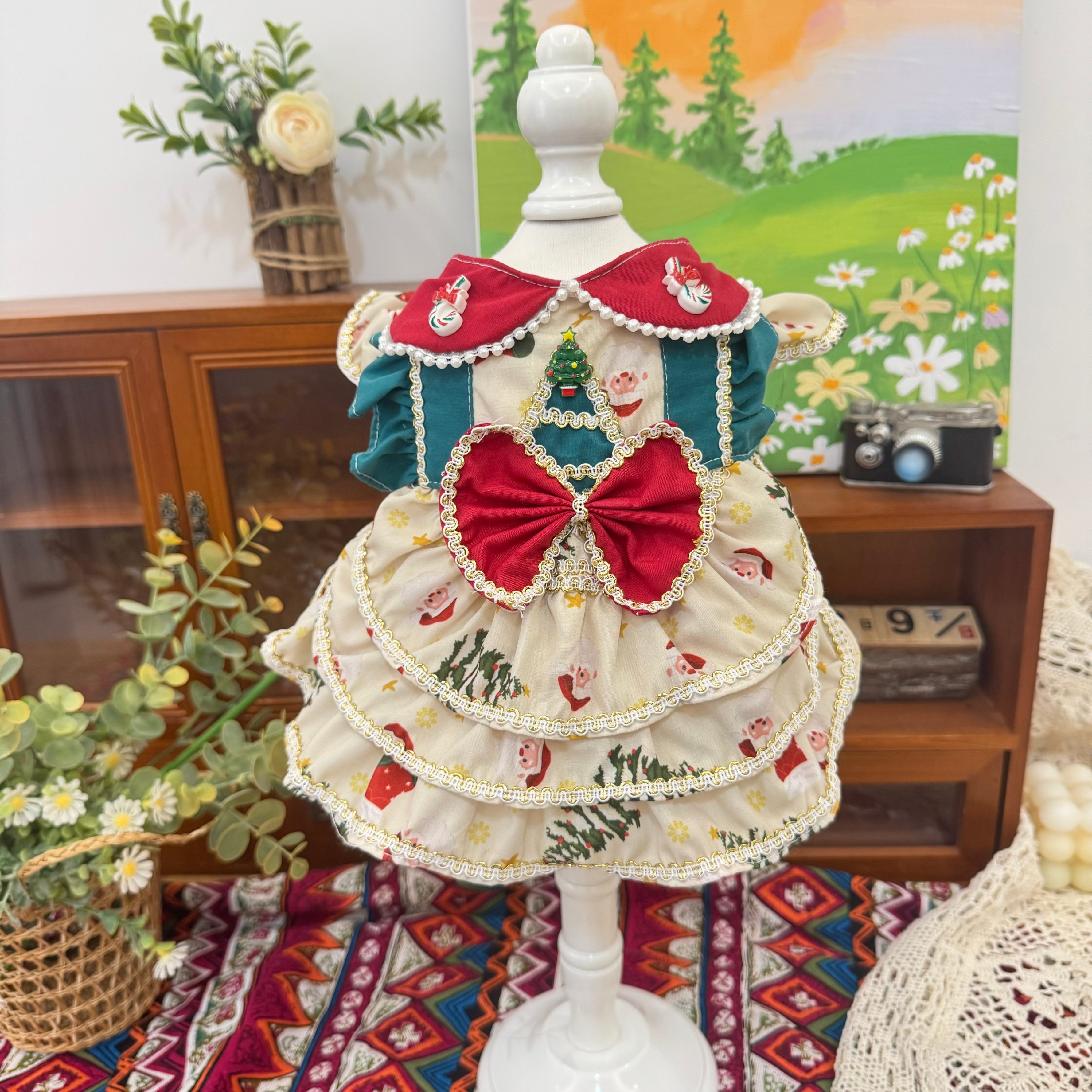 MZ原创宠物圣诞节日 设计款 宠物猫咪约克夏西施泰迪狗狗猫秋冬装