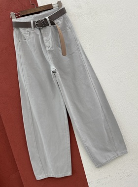 2026春款JEANS韩酷莱66198牛仔裤女高腰宽松弯刀裤收脚香蕉裤长裤