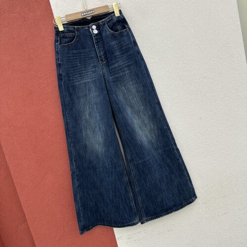2026秋款JEANS金蚂蚁26753牛仔裤女高腰水洗蓝直筒喇叭裤宽松筒叭