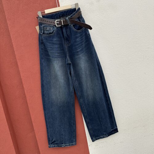 2026秋款FASHION JEANS壹流壹8241牛仔裤女高腰猫须压线弯刀长裤