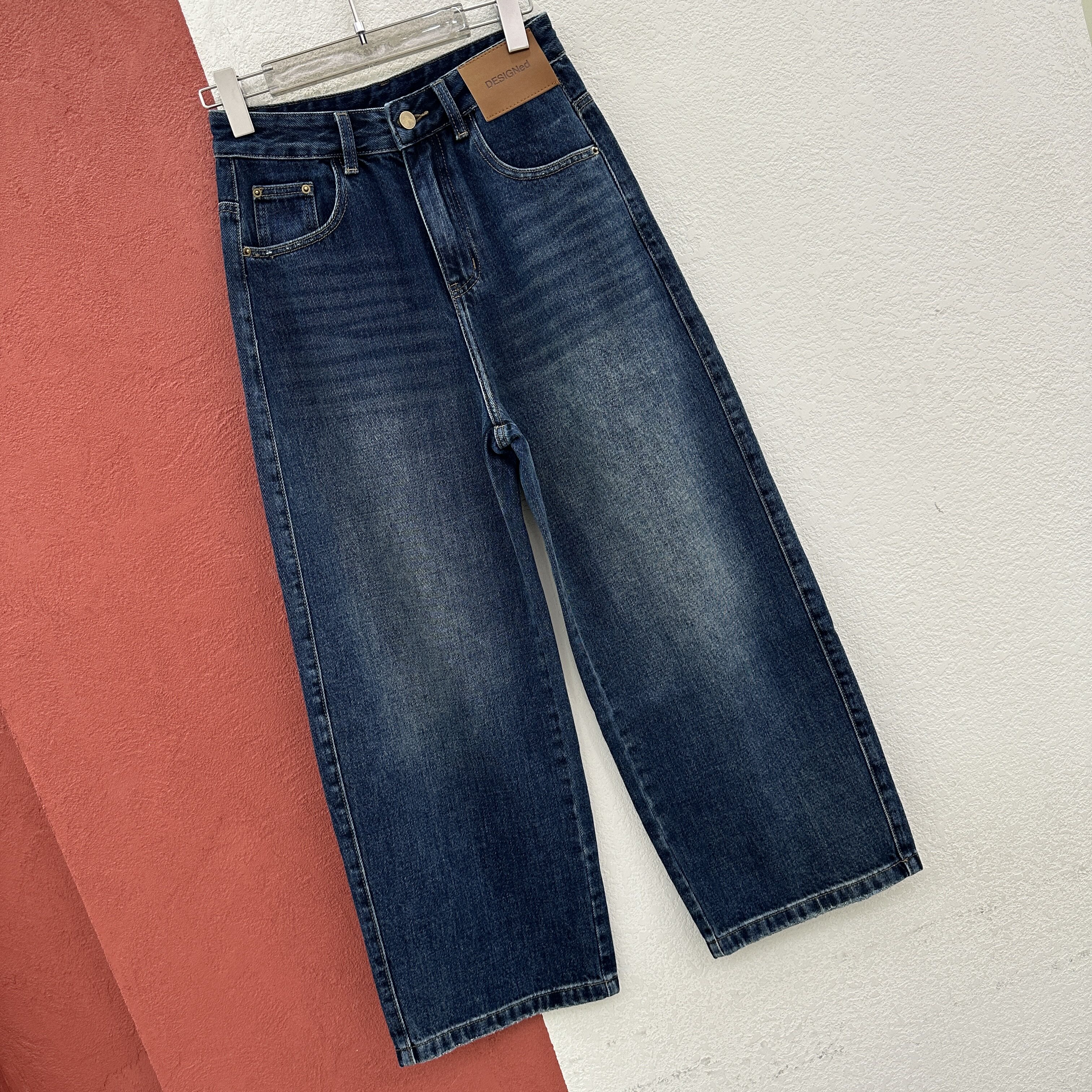 2026秋款Q FASHION JEANS酷希莱61376显瘦牛仔裤女九分皮牌弯刀裤