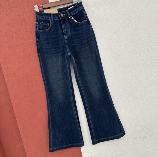2026秋款JEANS红提子19067牛仔裤女高腰弹力喇叭裤微喇小个子长裤