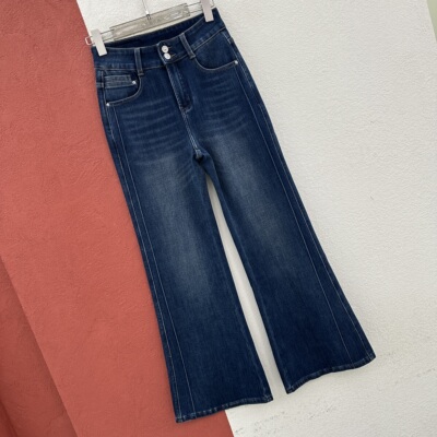 2026秋款Q FASHION JEANS酷希莱8662高腰显瘦微喇牛仔裤女喇叭裤