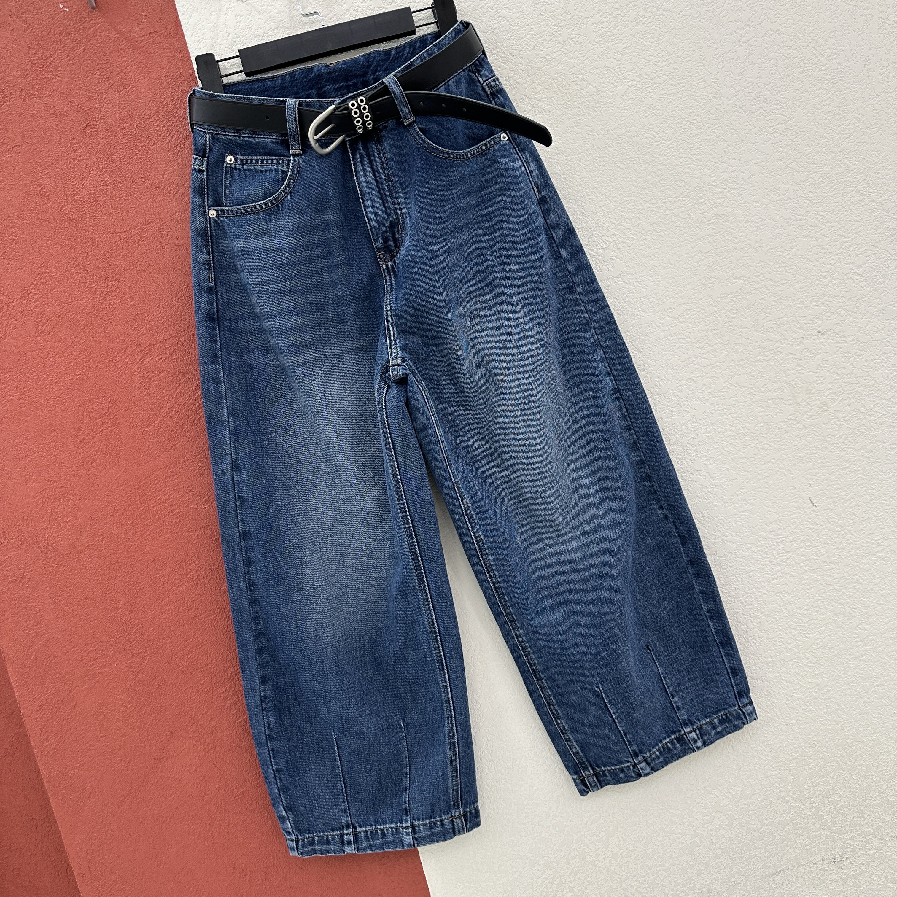 2026春款欧货Q FASHION JEANS酷希莱9622高腰九分牛仔裤女弯刀裤