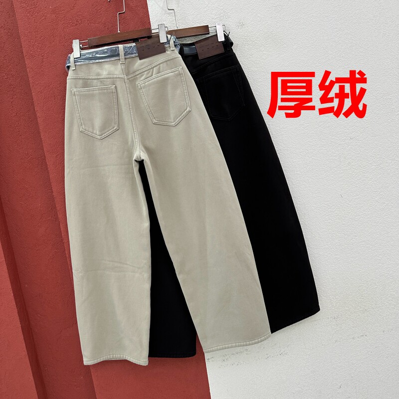 冬季Q FASHION JEANS酷希莱 佐拿61698 61699牛仔裤女厚绒弯刀裤