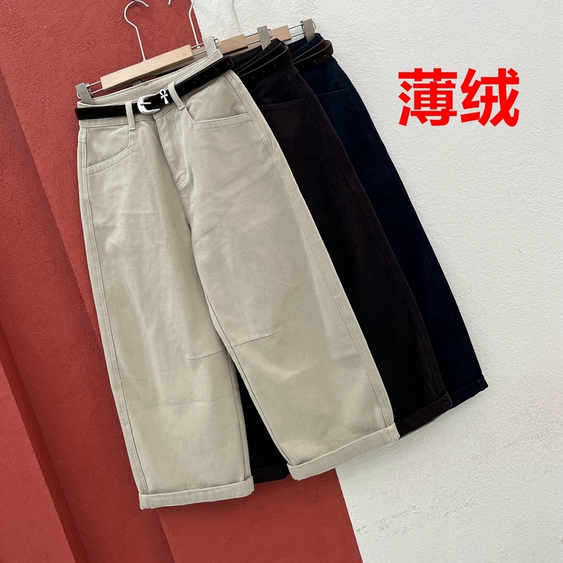 秋冬GDH JEANS过得好72987牛仔裤女加绒直筒裤九分YKK男友裤靴裤