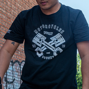 active 纯棉1004 region中国台湾AR潮机车复古骑士t恤男女半袖