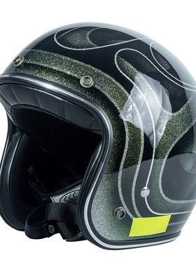 Active Region 小盔体四分之三半盔彩绘技术 夏季复古头盔摩托车