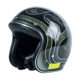 夏季 小盔体四分之三半盔彩绘技术 复古头盔摩托车 Region Active