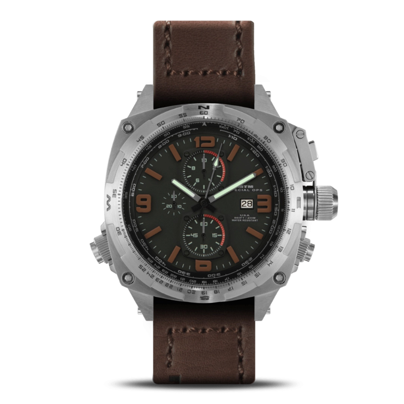 MTM手表棕色表盘眼镜蛇多功能战术户外运动手表