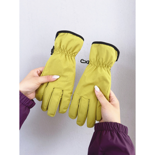 女士保暖手套可爱加绒加厚冬天户外骑行车运动防风抗寒可触屏 冬季