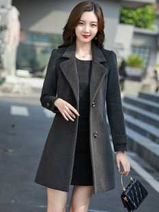大码女装毛呢外套加肥加大胖mm修身呢子大衣水貂绒显瘦特大码风衣