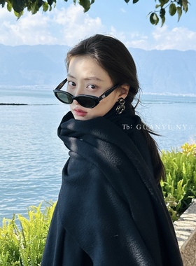 「关於」新2024胡连馨儿同款roco墨镜复古猫眼防紫外线GM太阳眼镜