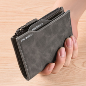 多功能拉链钱夹卡包驾驶证一体大容量多卡位薄款 钱包男士 短款 皮夹