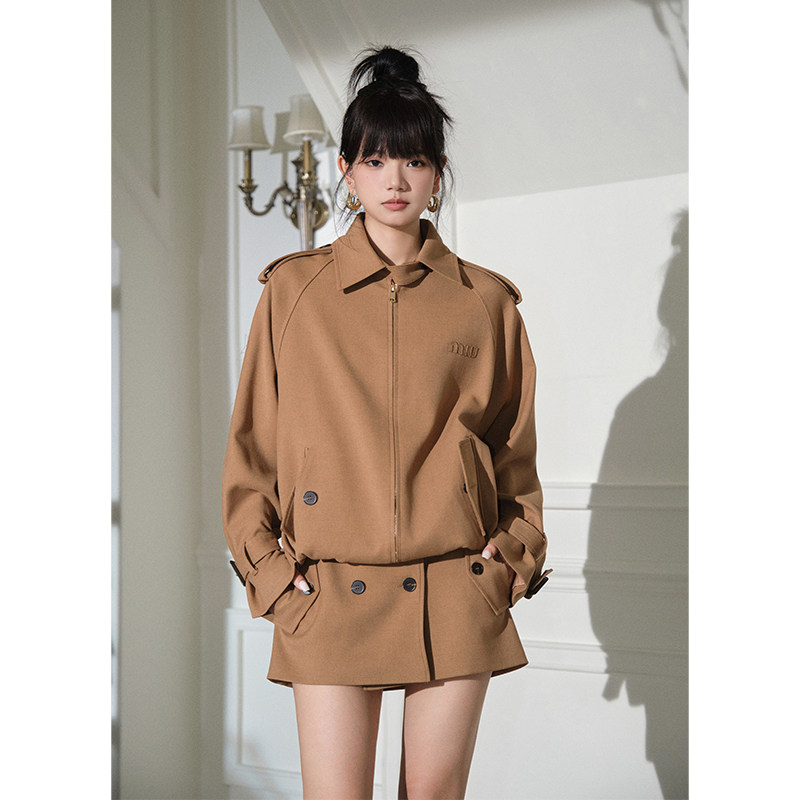 Forevercan女装春秋新款"柏林周末"m!u2024S复古翻领夹克时尚套装,女装/女士精品,时尚套装,淘宝优惠券,粉丝福利购,淘宝优惠卷