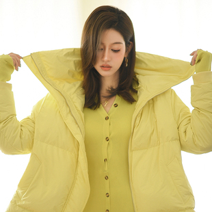 forevercan秋季新款 保暖短款羽绒服女设计感小众外套