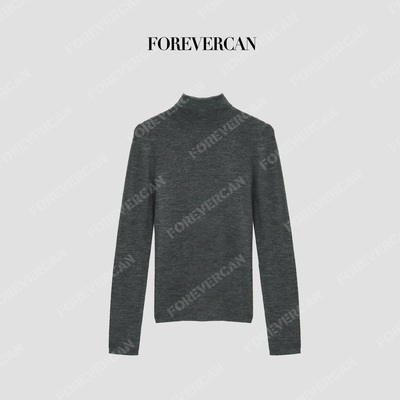 CAN冬季新款羊毛高领针织毛衣