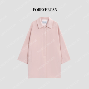 Forevercan女装2025新款甜心赴约建筑解构茧型宽松西装风衣