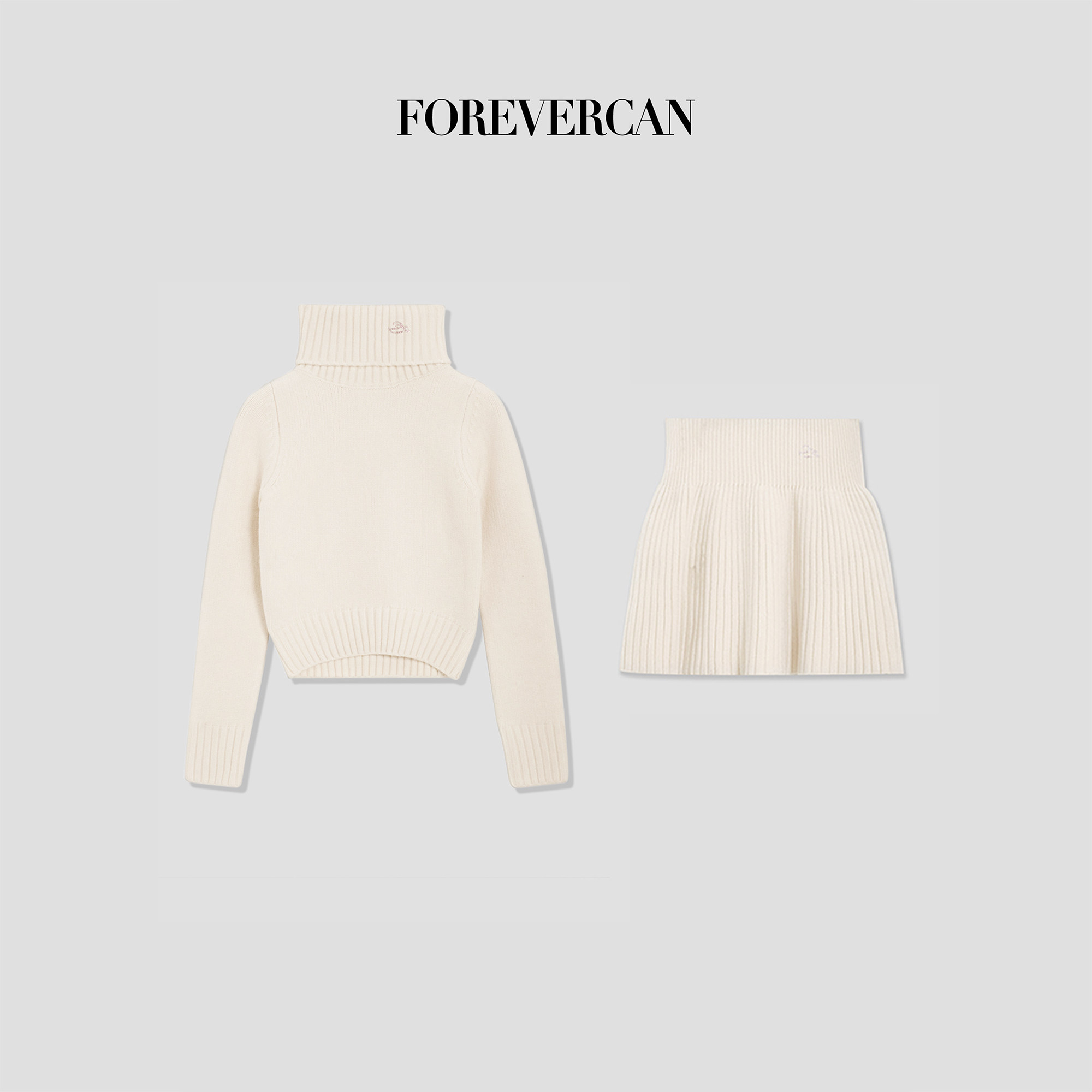 {现货}Forevercan女装新款WhiteRomance厚织羊毛烫钻高领针织套装,女装/女士精品,时尚套装,淘宝优惠券,粉丝福利购,淘宝优惠卷