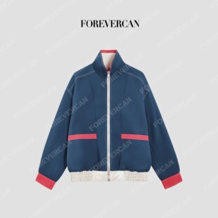 Forevercan女装2026新款德累斯顿进口天丝棉立裁双面穿廓形外套