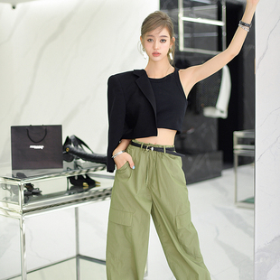 进口面料工装 FOREVERCAN OOTD系列 超模Bela穿搭必入 裤