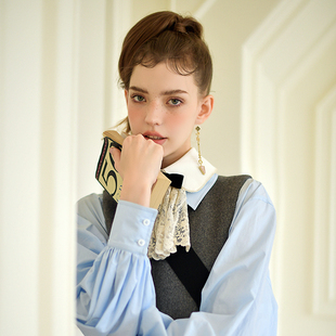 Forevercan2024冬常青藤学院 进口110高密羊毛呢背心裙/衬衫/外套