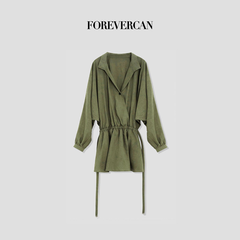 Forevercan女装2025新款“橡野漫境”客订透气亚麻棉工装感连体裙,女装/女士精品,连衣裙,淘宝优惠券,粉丝福利购,淘宝优惠卷