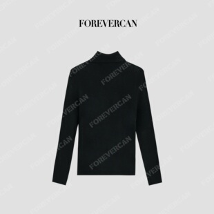 Forevercan“单曲循环”丝光羊毛高领修身针织打底毛衣
