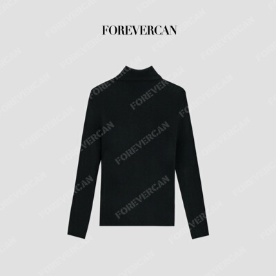 Forevercan“单曲循环”丝光羊毛高领修身针织打底毛衣