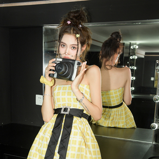 FOREVERCAN -南法假日- 南法高定礼服威尔士格抹胸连衣裙