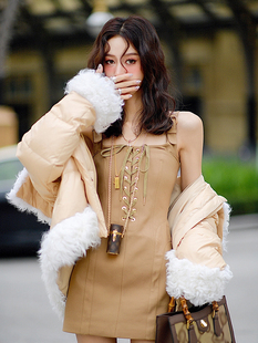 can手工相接进口提格拉多羊毛90白鸭绒羽绒服