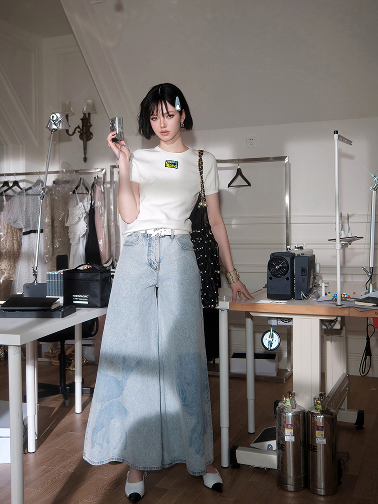 CAN2023新款简约高弹百搭上衣女