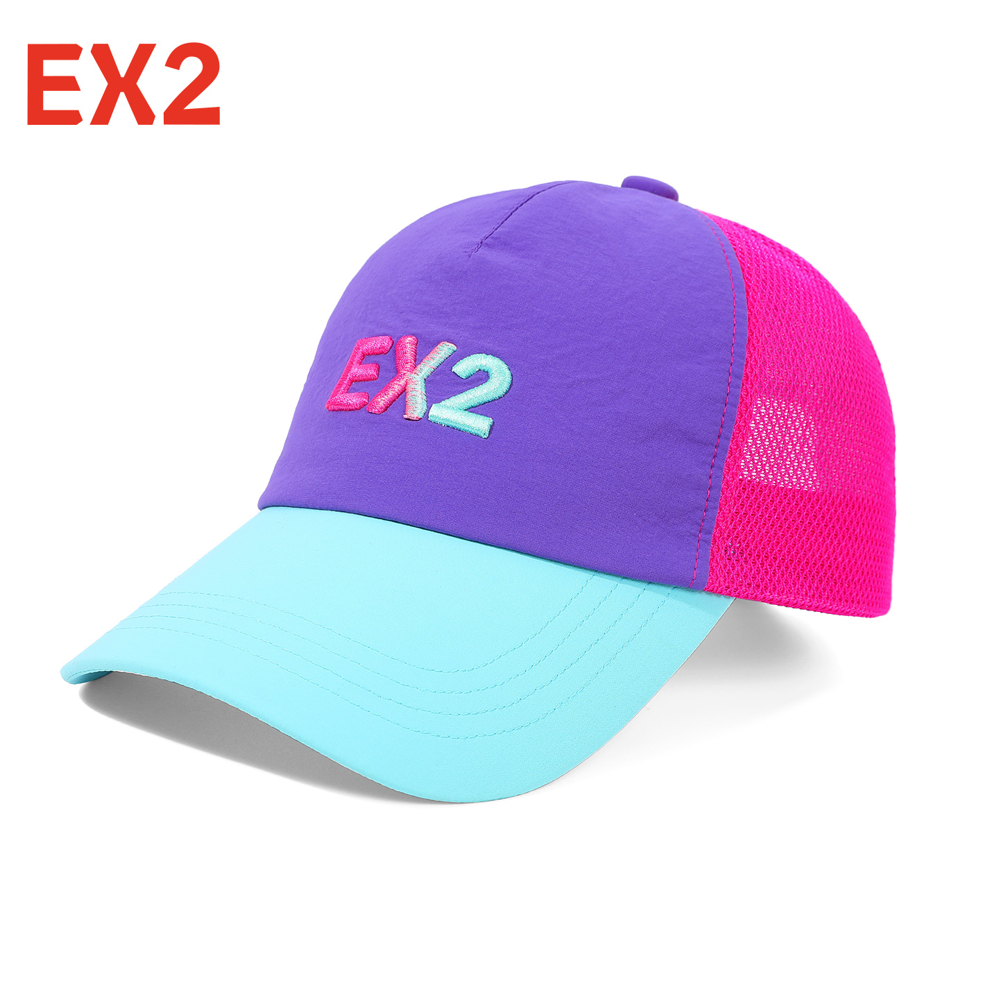 EX2伊海诗休闲运动儿童彩色棒球帽男女孩夏季防晒太阳帽子365164