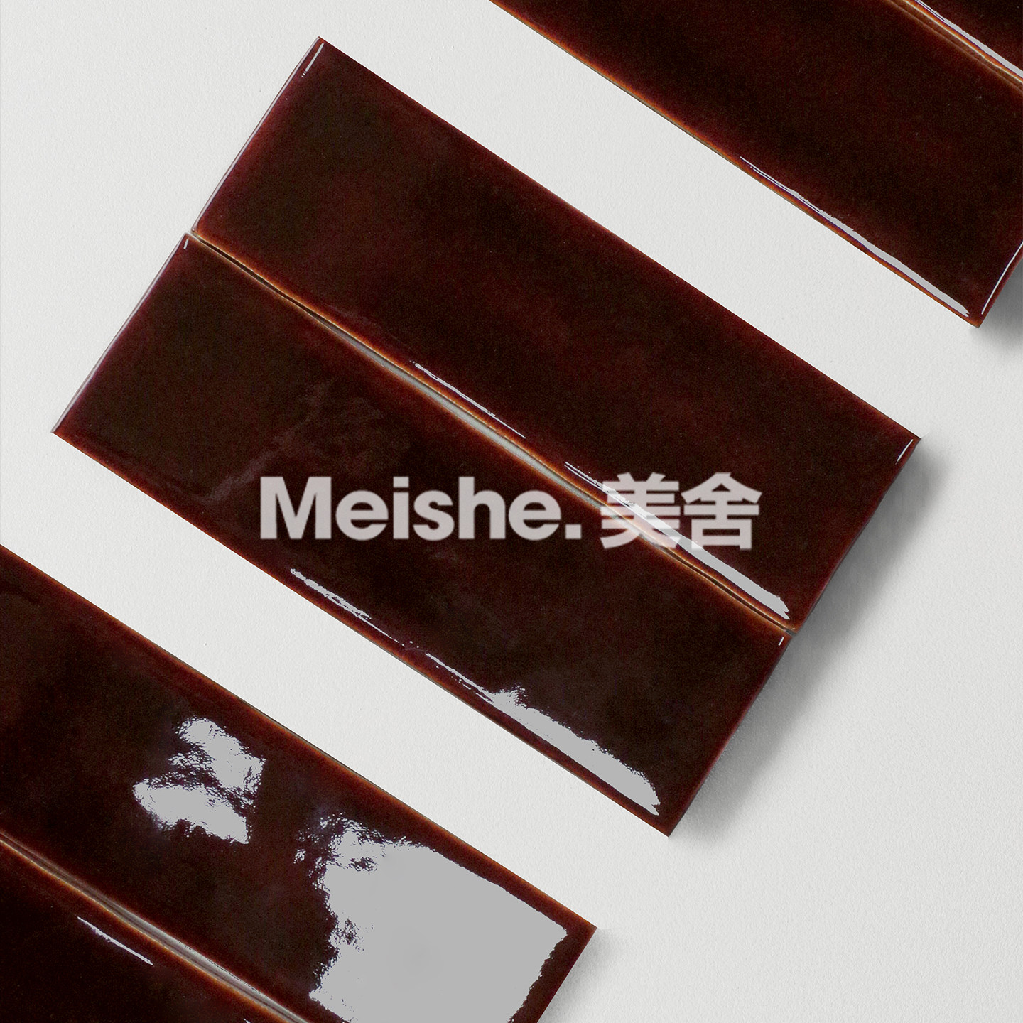 美舍焦糖色亮面厨房卫生间墙砖