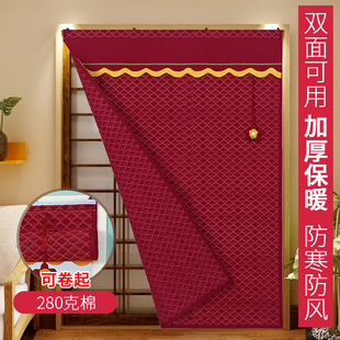 棉宽门帘加厚防风挡风隔音保温保暖防寒冷气隔断挂帘冬天新品 冬季