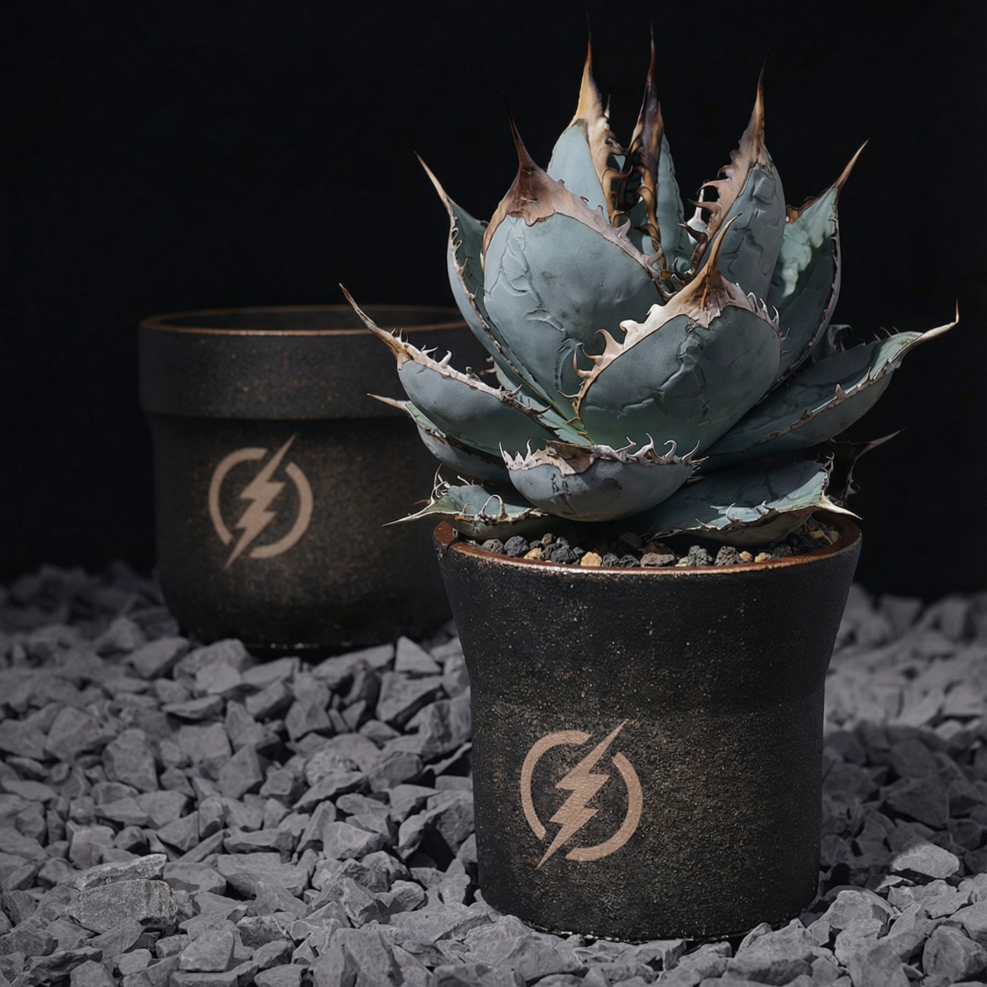 潮流龙舌兰闪电手工水泥花盆