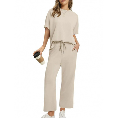 高级感套装女夏装Womens Casual Two Piece Summer Clothing Sets