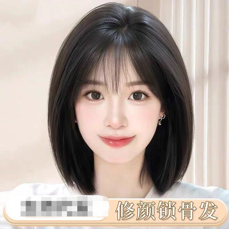 全头套长直发波波头逼真大头皮款
