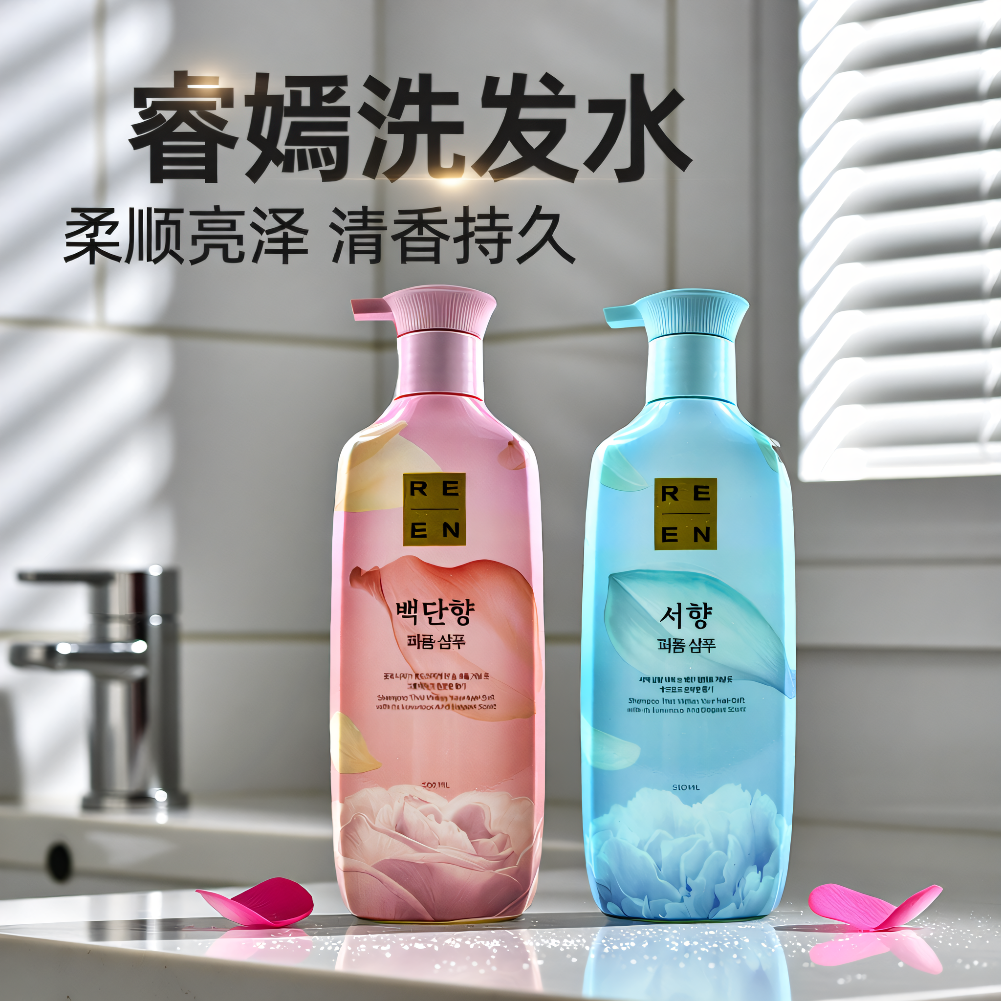 韩国LG睿嫣REEN润膏香水洗发水护发素套装花香持久留香型头屑蓬松