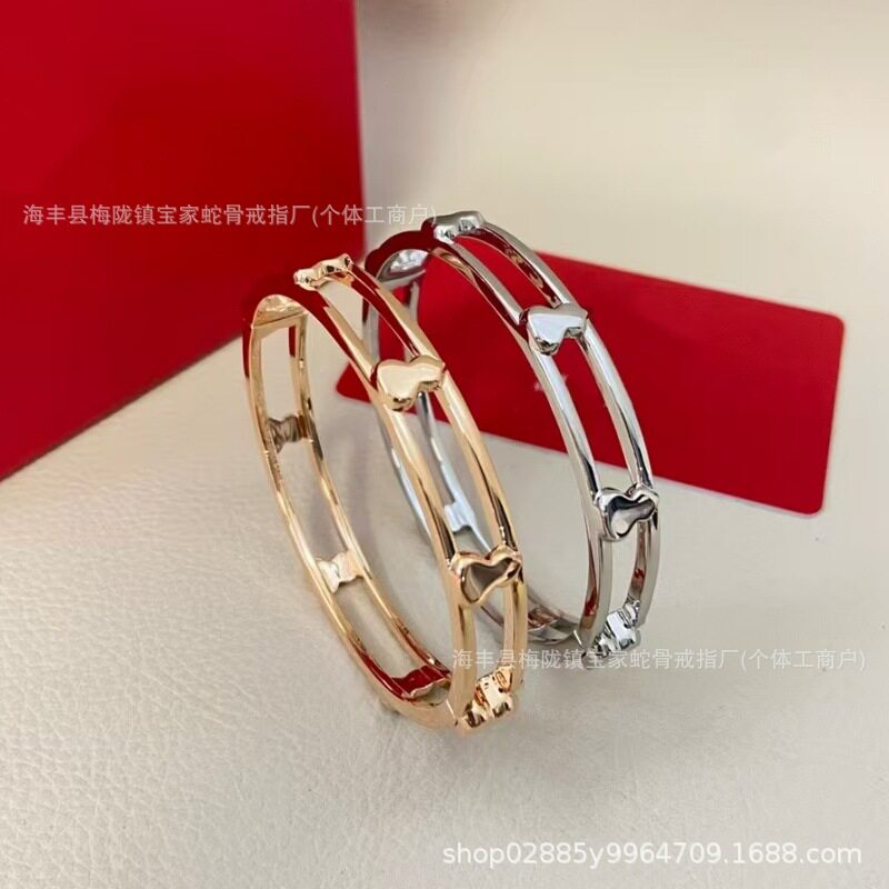 麒麟葫芦Wulu系列钻石葫芦镂空手镯情侣款镀18K玫瑰金手镯送女友
