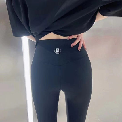 吾馨anna鲨鱼裤女外穿鲨鱼裤春秋款磨毛裸感提臀显瘦瑜伽裤打底裤