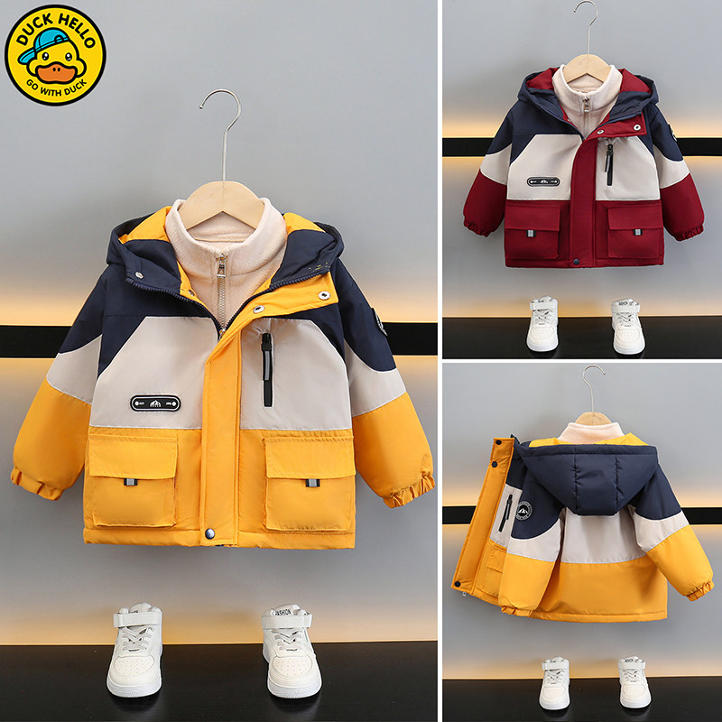 [两件套]小黄鸭秋冬夹棉派克服普通外套
