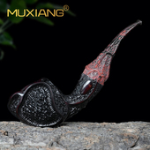 烟具 实木老式 进口石楠木烟斗男士 手工雕刻玫瑰大花斗安妮朱莉同款