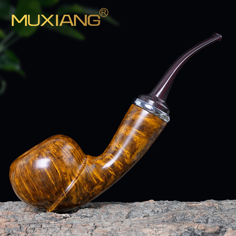 进口石楠木烟斗男士手工长腿橡果斗自由式实木传统老式过滤专用具