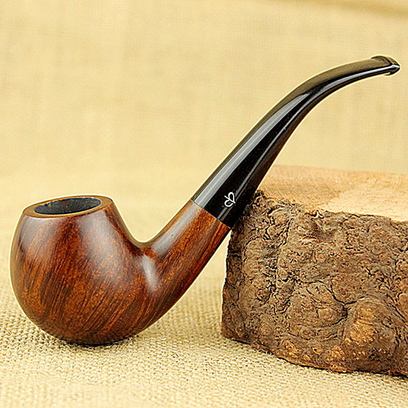 石楠木烟斗手工过滤木质弯式烟草