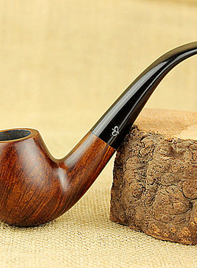 NewBee石楠木烟斗手工实木经典弯柄烟斗老式传统过滤男士专用烟具