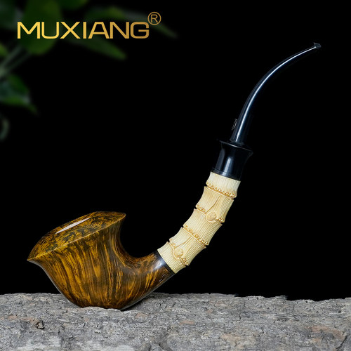 石楠木烟斗男士手工实木自由式斗黄杨木竹节老式传统过滤专用烟具