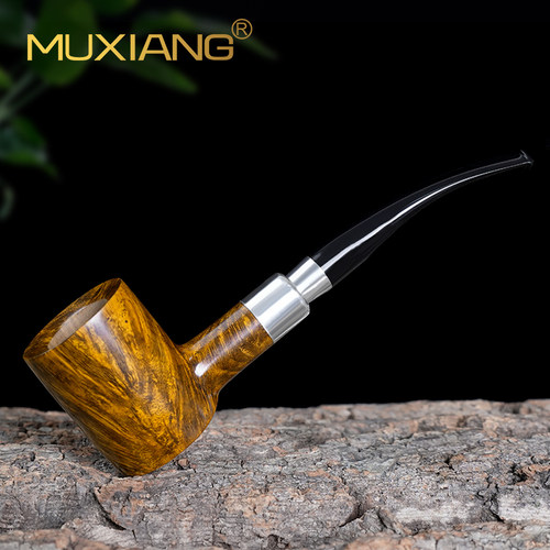 进口石楠木烟斗男士手工经典锤子斗军插实木老式传统过滤专用烟具