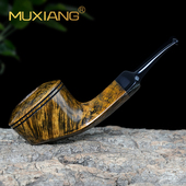 过滤专用烟斗具 传统男士 石楠木烟斗自由式 手工实木牛头犬烟斗老式